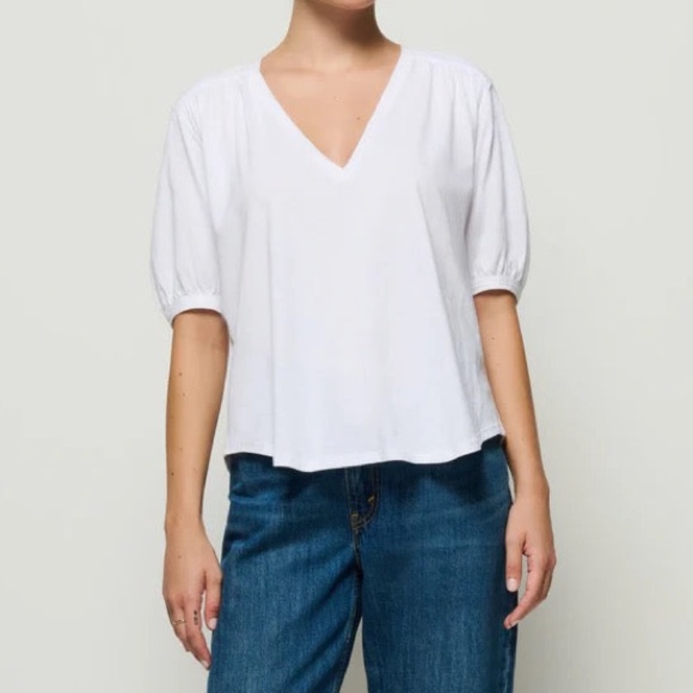 Nation LTD Edie Shirred Shoulder Top